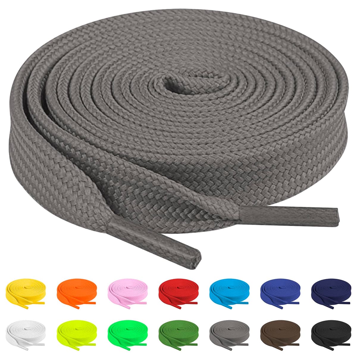 TBOC Cordones Planos para Calzado Zapatos Deportivas Zapatillas Botas Cordón Patines Fútbol Deportes [Ancho 8 mm] Compatibles con Converse Nike Adidas Panama Jack Vans — view 17