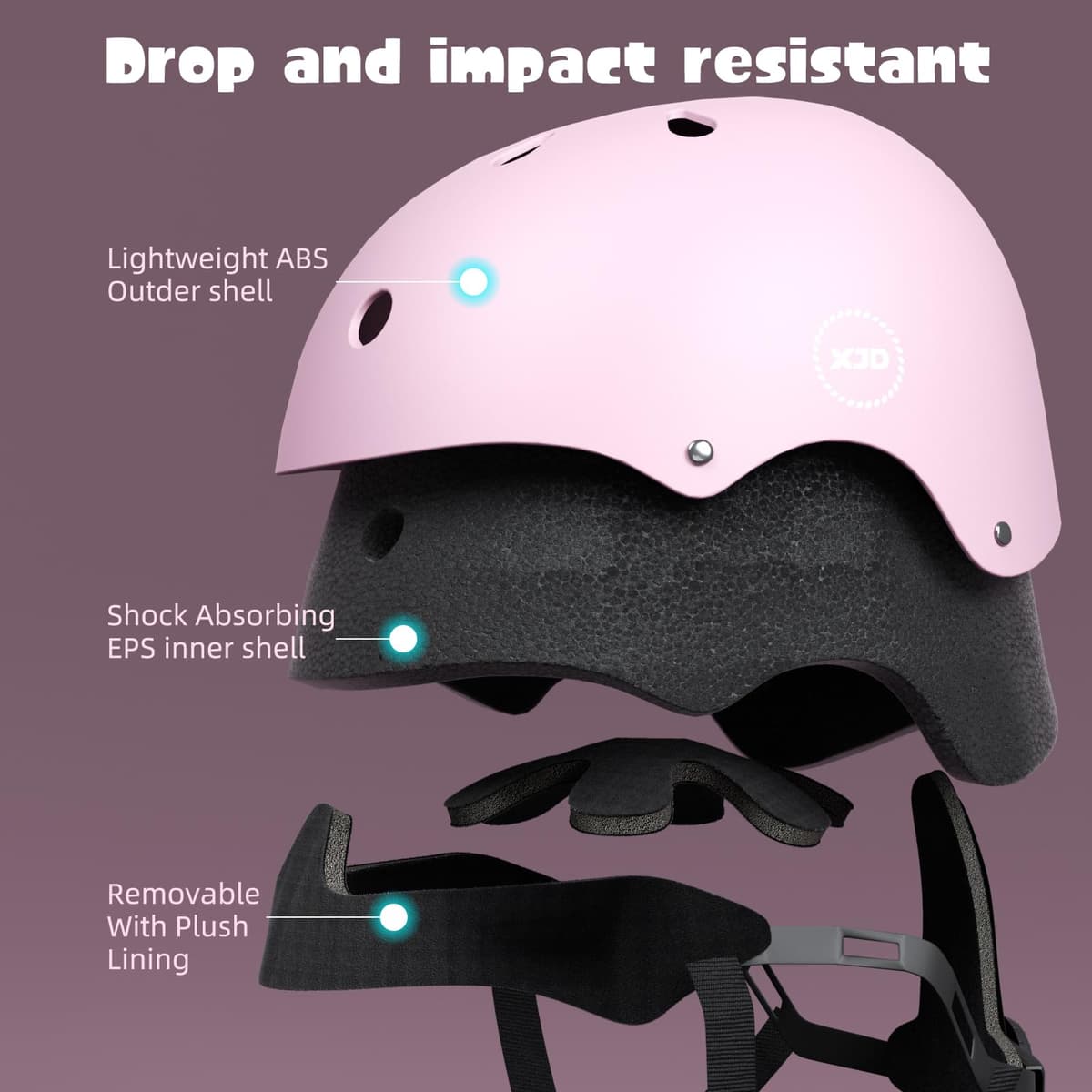 XJD Casco de Ciclismo para Niños Ajustable Casco Bicicleta Niño Casco Infantil Patinete Rollerskate de 3 a 14 Años Protecciones para Múltiples Deportes — view 86