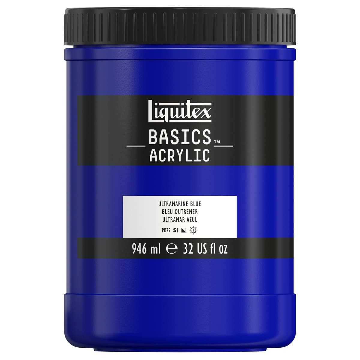 LIQUITEX Basics Acrylic Paint, Mars Black, 118 ml Tube — view 125