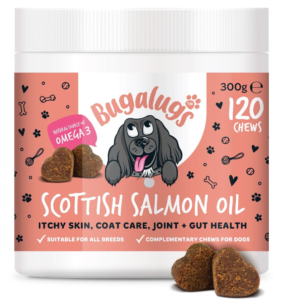 Bugalugs Scottish Salmon Oil For Dogs & Cats, Dog Supplement Support for Skin And Coat, Itchy Skin & Moulting, Omega 3 Fish Oil (Salmon, 500ml) — view 10