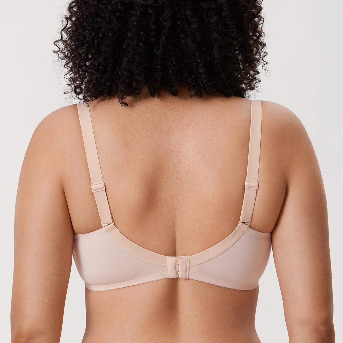 Delimira Women's Full Coverage Non-Foam Floral Lace Plus Size Underwired Bra — view 2