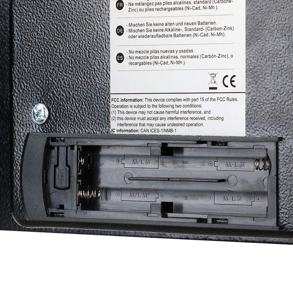 Amazon Basics Caja Fuerte de Seguridad de Acero con Cerradura con Teclado, Protege Dinero, Joyas, Documentos de identificación, 14 l, 35 cm x 25 cm x 25 cm, Color Negro — view 27