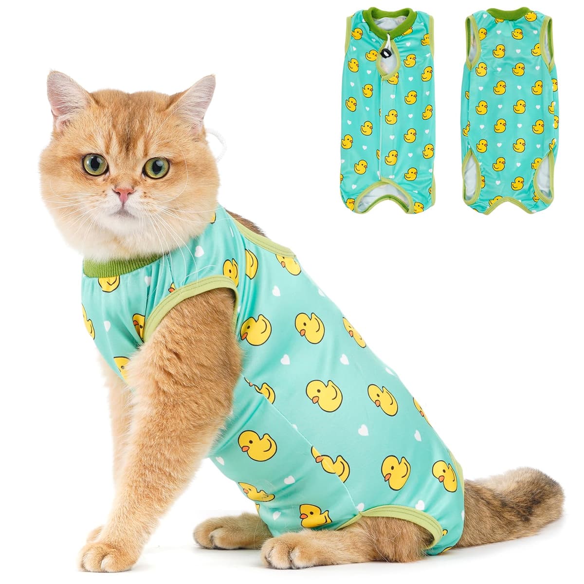 Avont Traje de Recuperación para Gatas Esterilizadas, Ropa Postoperatoria Protectora Antilamido, Chaleco para Cirugía y Heridas Abdominales (Gris Oscuro,L) — view 19