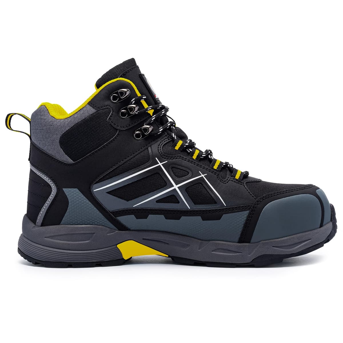 LARNMERN Zapatos de Seguridad Hombre Antiestático Punta de Acero SRC Antideslizante Transpirable Comodos Zapatillas Pies Anchos Cordones Trabajo — view 8