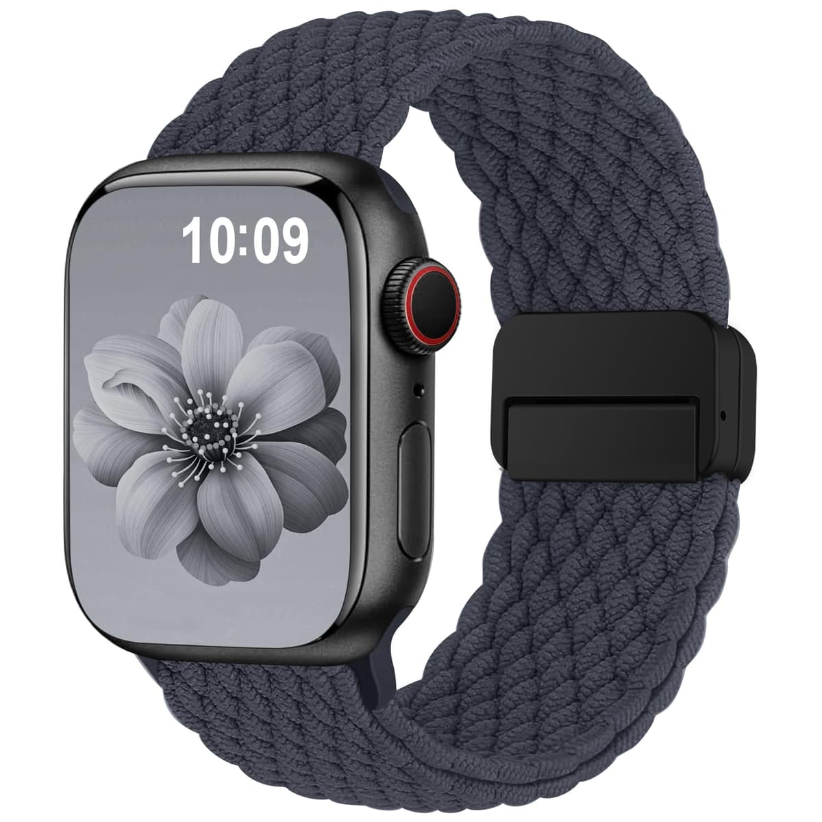 Higgs Braided Strap Compatible with Apple Watch Straps 44mm 46mm 38mm 42mm 40mm 41mm 45mm 49mm for Men Women, Nylon Elastic Magnetic Snap Strap for iWatch Series 11 10 9 SE 8 7 6 5 4 Ultra 3 2 1 — view 13