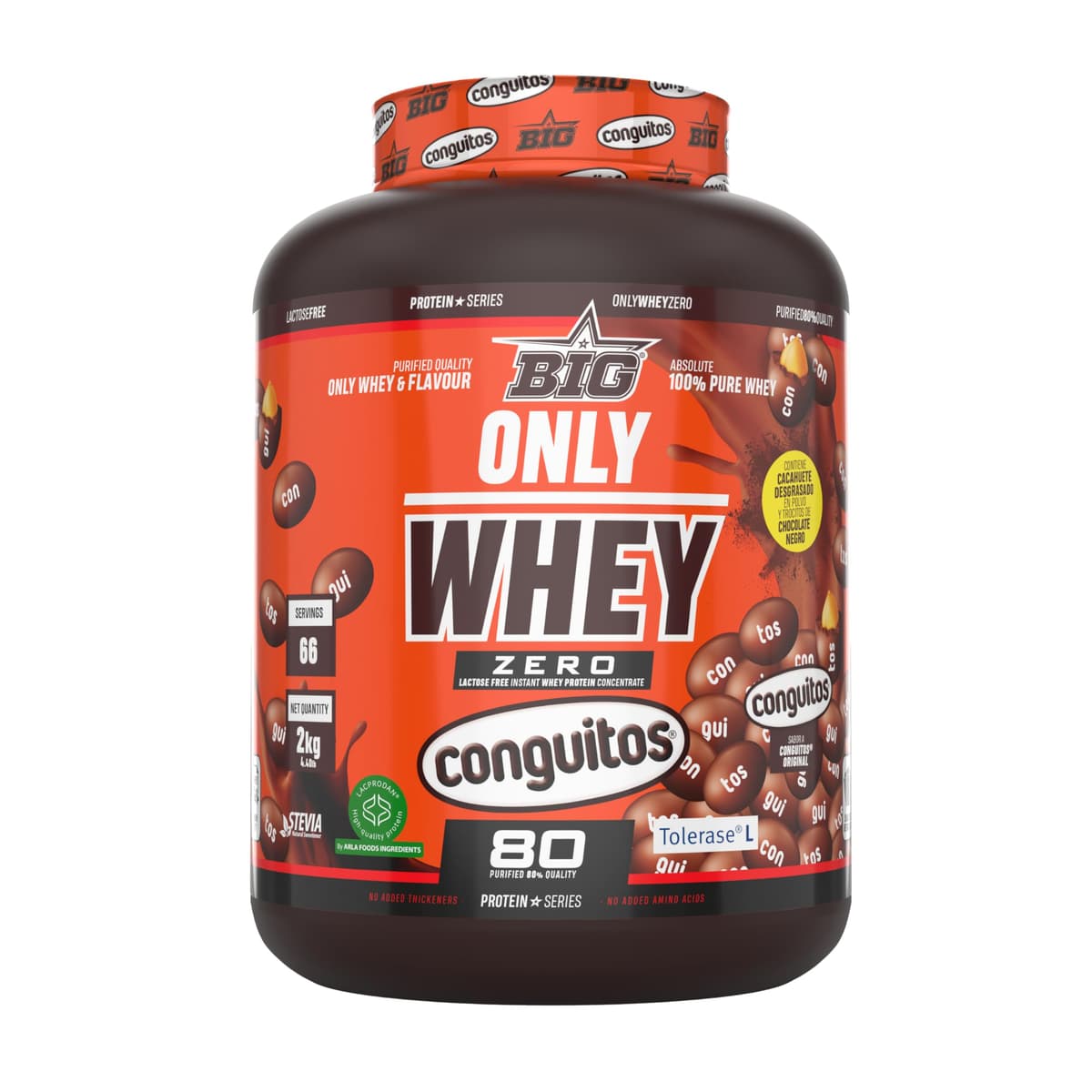 BIG - Proteinas Whey - Proteina en Polvo para Desarrollo de Masa Muscular y Recuperación - Materia Prima Premium - Whey Protein Sin Lactosa, Sin Azúcar, Sin Grumos (1Kg, Cacaolat) — view 20