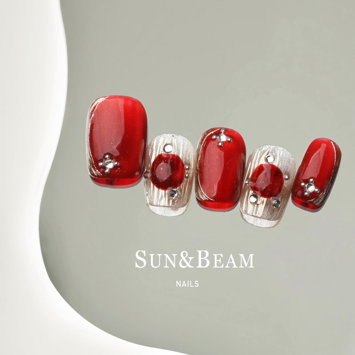 Sun&Beam Nails Handmade Press On Nail Long Coffin Ballerina Pink Flower Acrylic Fake Tip 3D Design Art Charms Cute with Storage Box 10 Pcs (S) — view 54