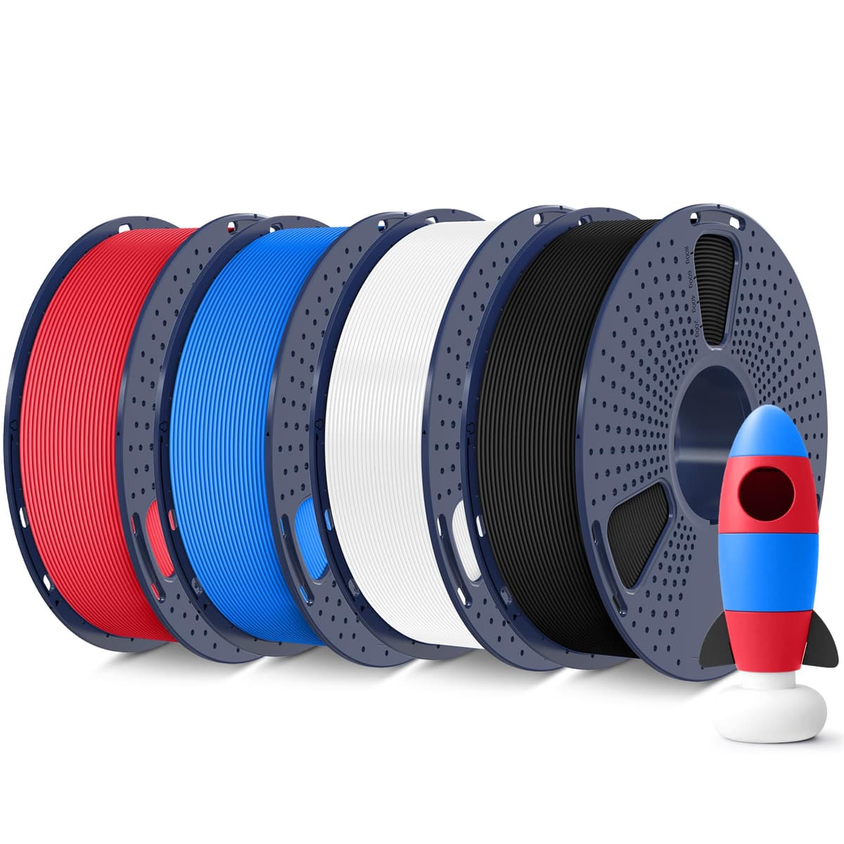 SUNLU Pack de 16 Colores Filamento PLA Plus, Filamento PLA+ Multicolor para Impresoras 3D 1.75mm, Embalado al Vacío Individualmente, 0.25kg/Bobina, Total 4kg, 16 Bobinas​ — view 23