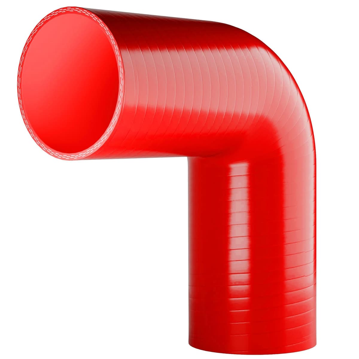 90 degree Silicone Turbo and Coolant Reinforced Hose Elbow ID: 63mm - Blue — view 5