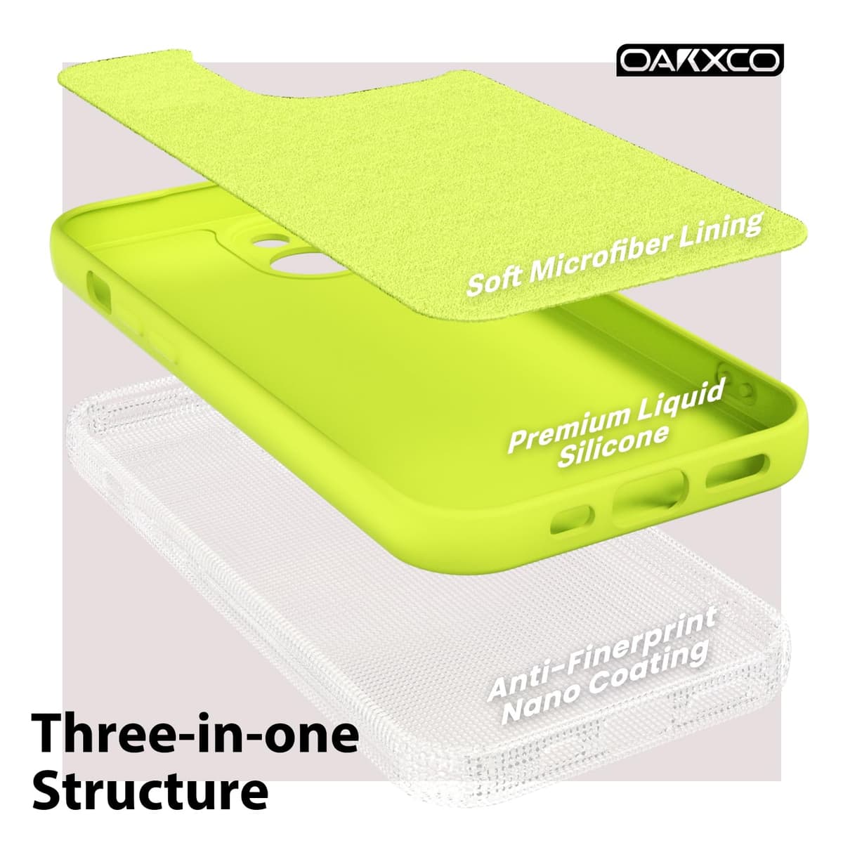 oakxco for iPhone 17 Pro Max Phone Case Liquid Silicone, Cute Thin Slim Grip Soft Rubber Gel for Women Men, Smooth Matte TPU Plain Solid Color Girly Simple Case with Camera Cover, Light Pink — view 1674