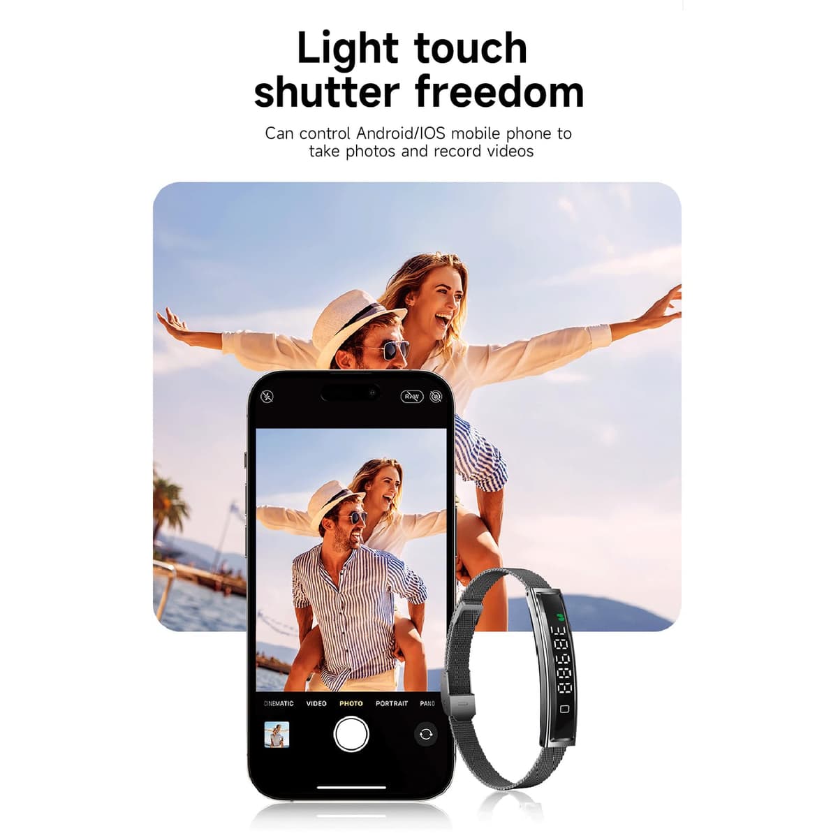 Health Smart Bracelet,Fitness Tracker with Heart Rate, Sleep Monitoring, Blood Oxygen, Step Counting for iOS and Android, No Subscription Fee, Waterproof — view 2