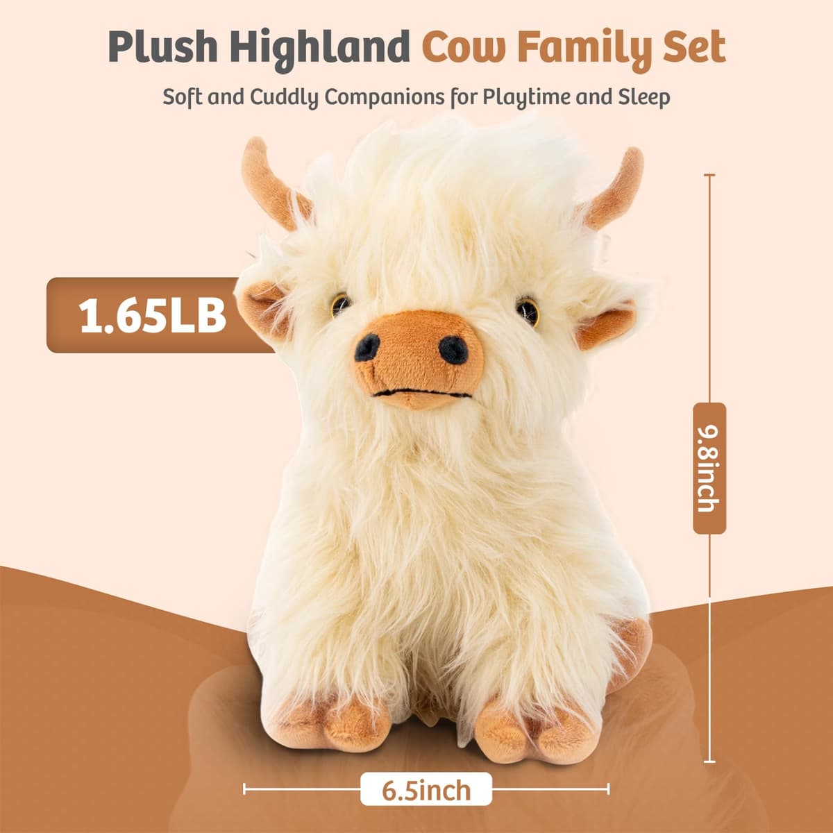 Marysun Microwavable Highland Cow Stuffed Animal - Weighted Stuffed Animal Plush, Heating Pad for Period Cramps, Cozy Gift for Girls|Women|Kids|Elderly People — view 3