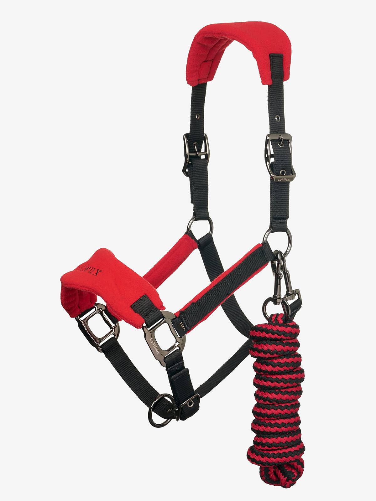 LeMieux Vogue Fleece Headcollar with Lead Rope - Extra Padding, Adjustable at Curb and Poll Strap — view 12