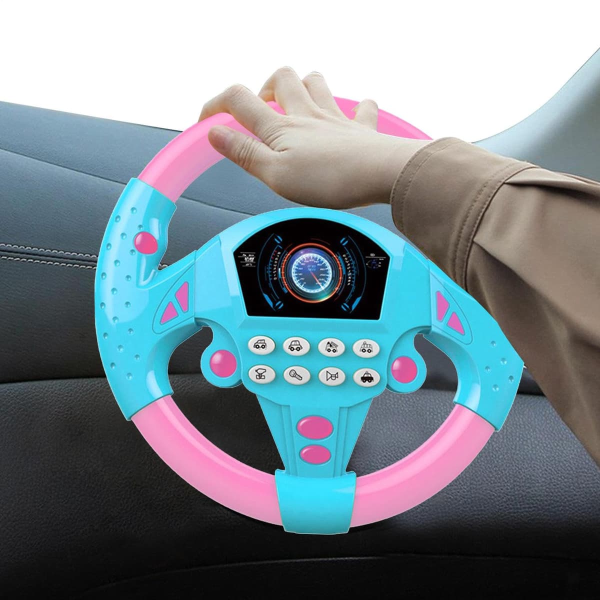 Juguete De Volante para Niños, Volante De Simulación Juguete con Luce Y Sonido, Rotación Controlador Portátil Simulado Vol-Ante Juguetes, para Niños Y Niñas — view 5