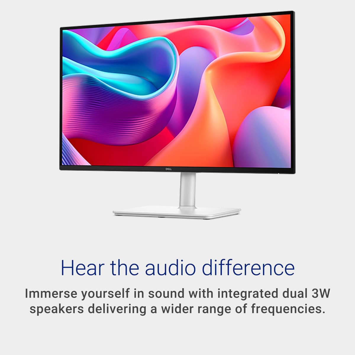 Dell 27 Plus USB-C Monitor - S2725DC, QHD (2560x1440), 144Hz, IPS, 1ms MPRT, AMD FreeSync, 99% sRGB, Height Adjust, Built-in Speakers, 2 USB-C, DisplayPort, HDMI, 2 USB-A, 3 Year Warranty, White — view 4