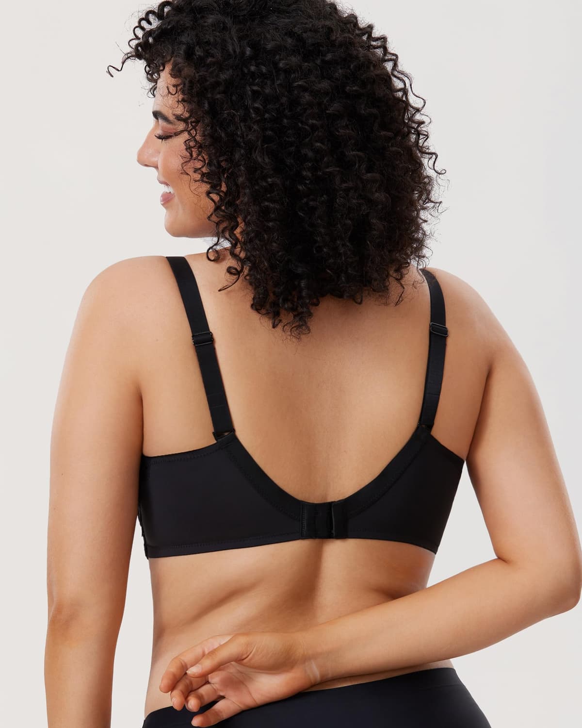 Delimira Women's Full Coverage Non-Foam Floral Lace Plus Size Underwired Bra — view 4