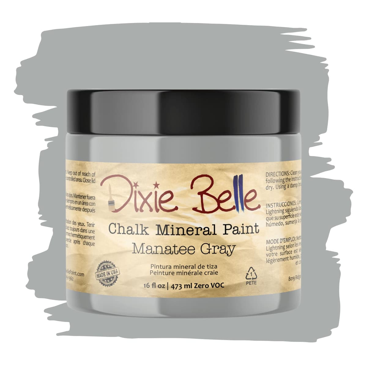 Dixie Belle Paint Company Chalk Finish Furniture Paint - Caviar (32oz) - Matte Black Chic Chalk Mineral DIY Furniture Paint — view 115
