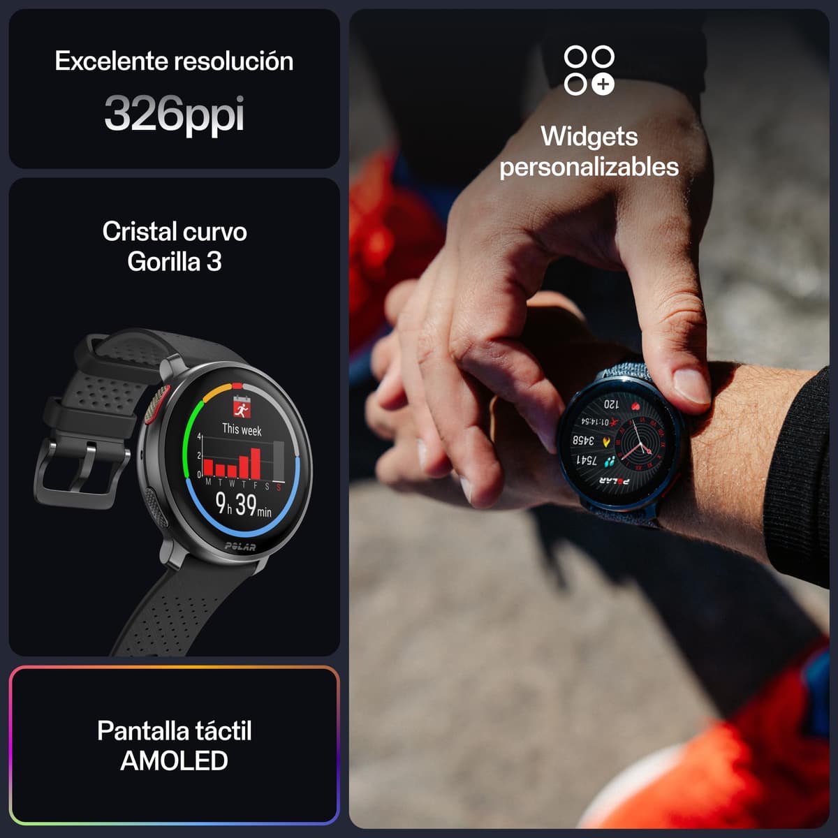 Polar Vantage V3 - Reloj deportivo con GPS, Monitor de frecuencia cardíaca avanzado, Duración de la batería ampliada, Smartwatch para hombre y mujer, Mapas offline, Reloj de running, Reloj de triatlón — view 3