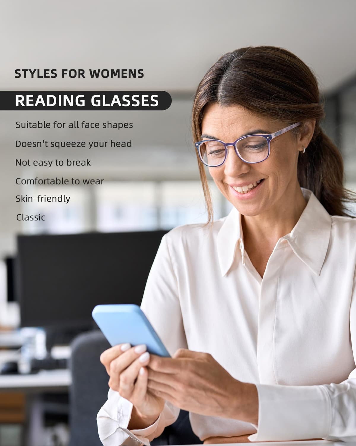 JM Gafas de Presbicia y Lectura. Cómodas y Duraderas con un Diseño Único. Para Mujer. [Pack 4 Unidades] — view 3