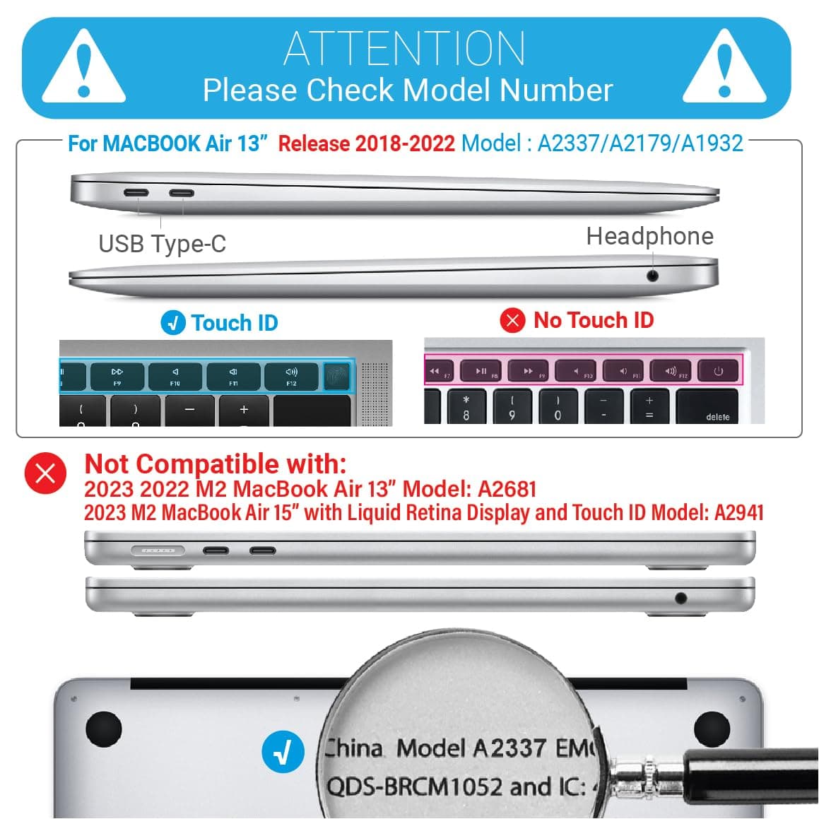 iBenzer 2020 MacBook Air 13 Inch Case M1 A2337 A2179 A1932 Plastic Hard Shell Case with Keyboard Cover for Apple Mac Air 13 Retina Display with Touch ID (2018-2020), White Marble, Mat. 13-WHMBMB. +1 — view 2