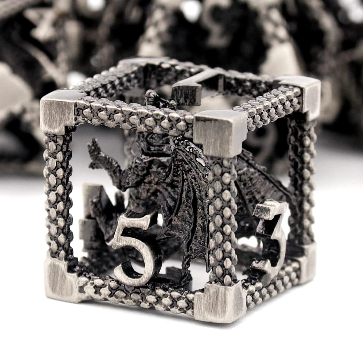 HNCCESG Juego de Dados de Metal D&D, Dungeons and Dragons Dice Juego de Dados de Metal Poliédricos Pulpo Huecos para Juegos de rol D y D para Juegos de Mesa (Cthulhu Número Verde) — view 17