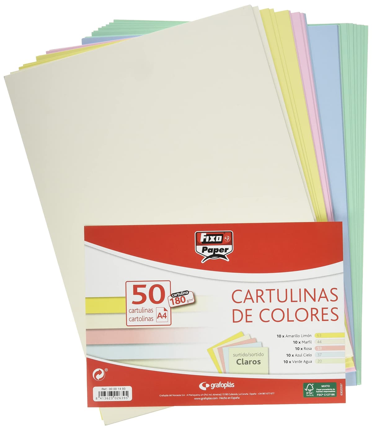 Fixo Paper 11110470 - Pack de 100 – Cartulina blanca A4, 180g — view 47