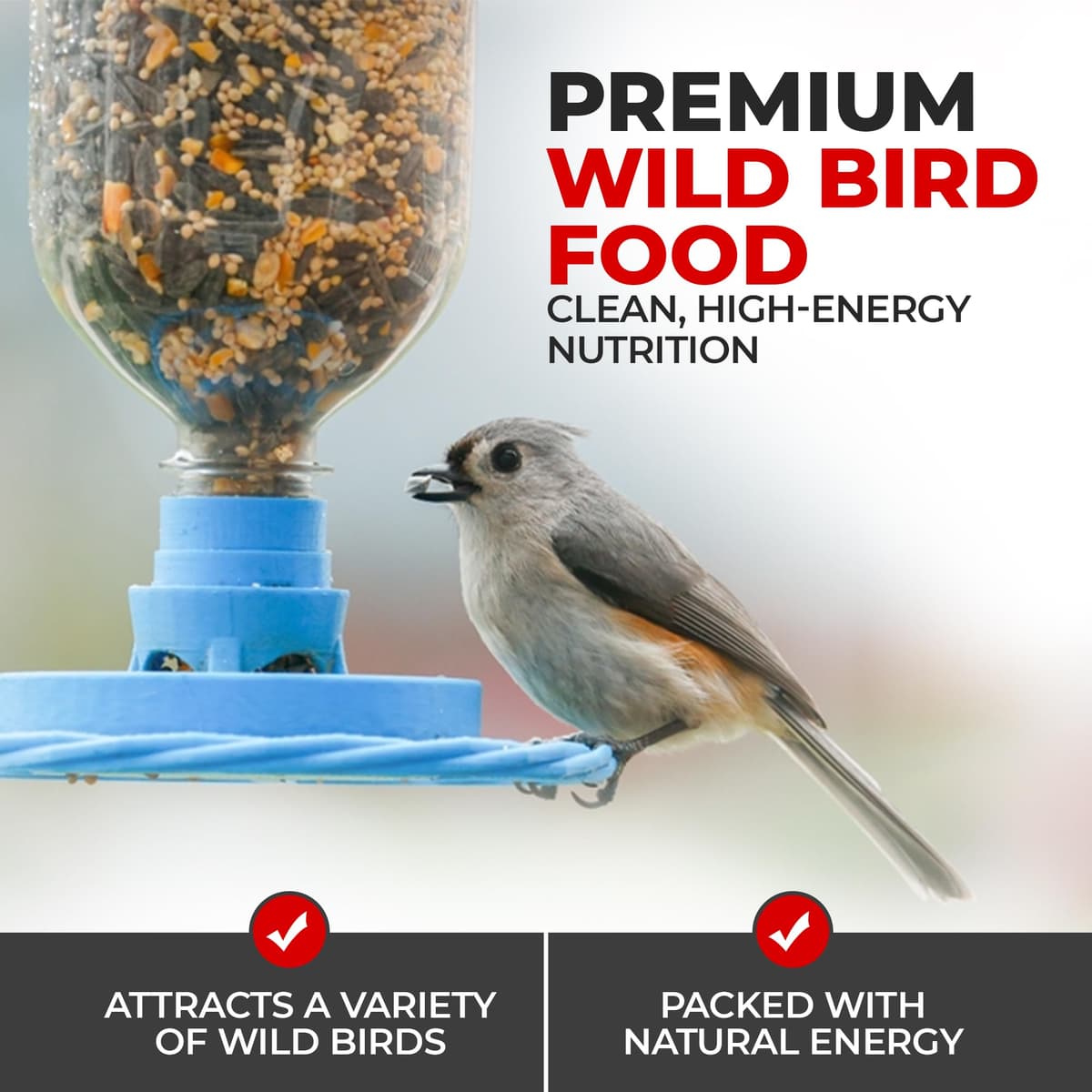 5L Mix Seed Bag, Wild Bird Seed, Bird Feed, Wild Bird Food, Bird Seeds for Small Garden Birds, Robin Food, Bird Food for Outside Wild Birds — view 2