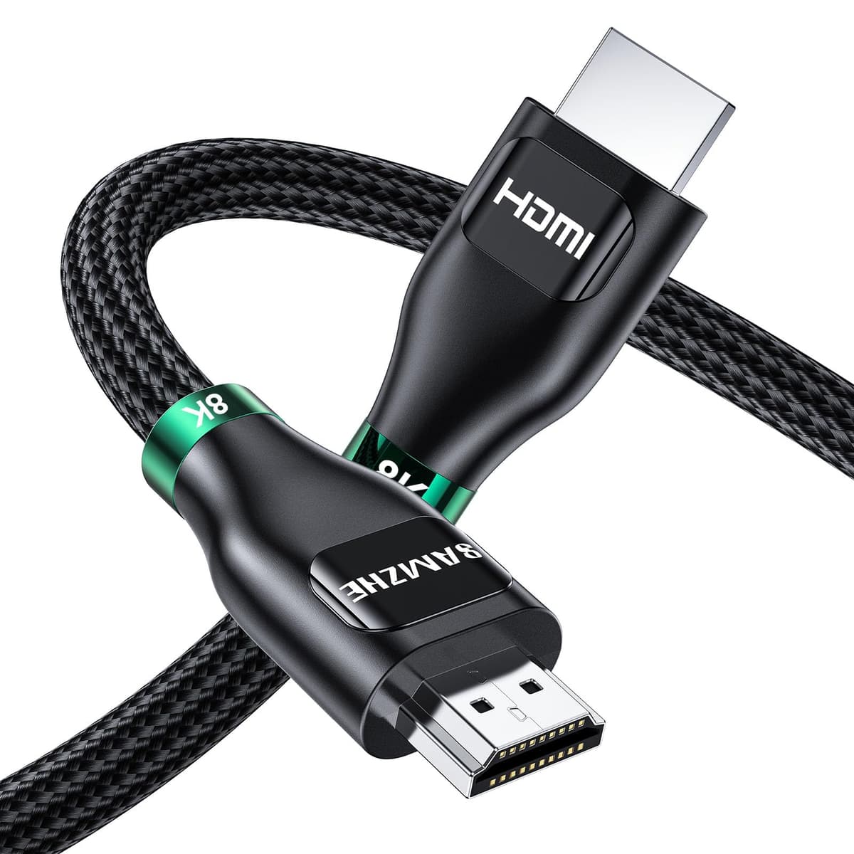 SAMZHE 10K 8K HDMI Cable 2M Certified, HDMI 2.1 Cable Ultra HD High Speed 48Gbps, 8K@60Hz 4K@240Hz HDMI Lead eARC HDR10 HDCP 2.2/2.3, Compatible for PS5/4 for X-box/HDTV/Blu-ray