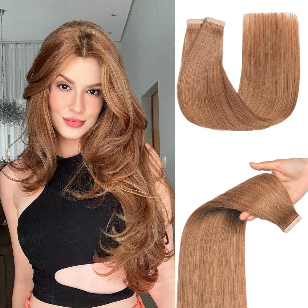 YDDM Extensiones Adhesivas Pelo Natural 20pcs 35cm 40g Negro - Extensiones De Cabello Humano (14 Pulgadas, 1B#) — view 22
