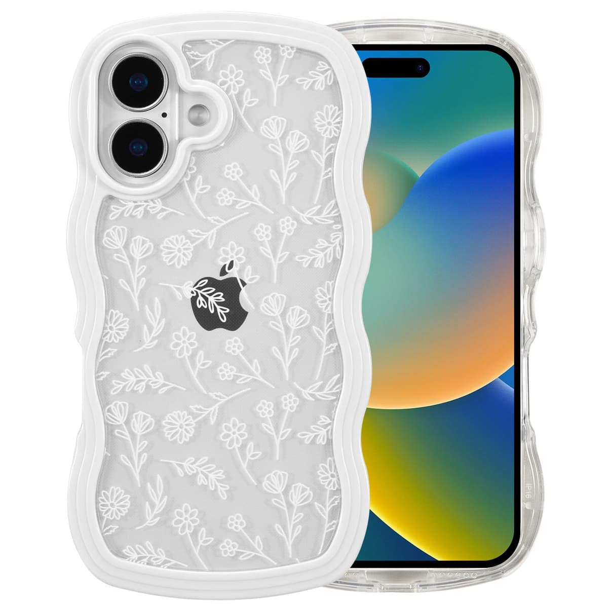 QLTYPRI Compatible with iPhone 11 Case, Cute Curly Wave Frame Clear Case for Girls Women, Transparent Soft Silicone TPU Bumper Shockproof Protective Phone Cover for iPhone 11 - Purple — view 97