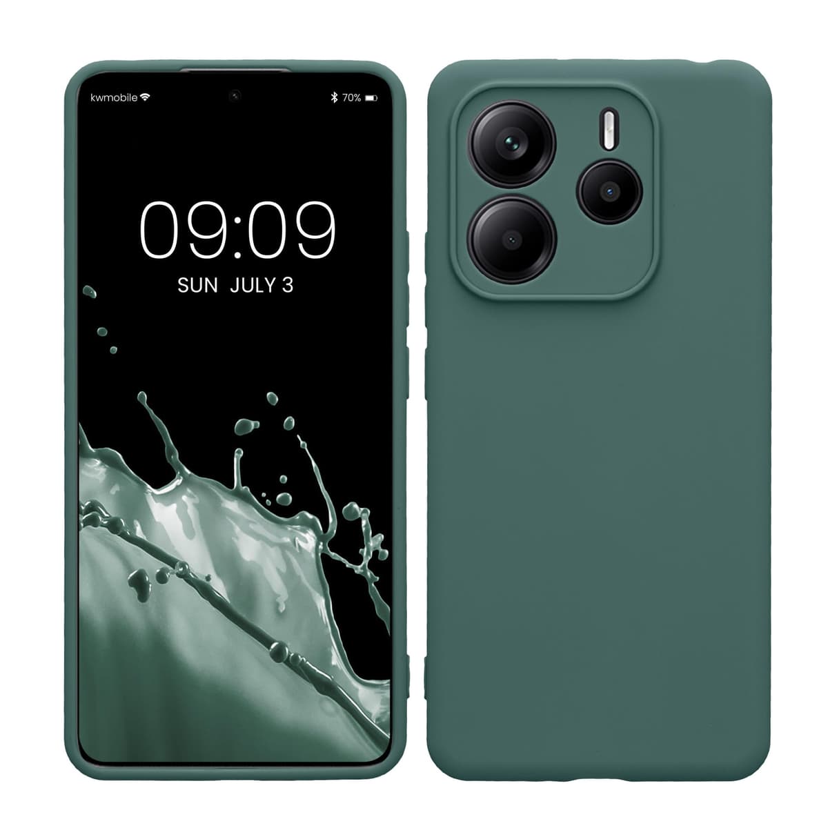 kwmobile Carcasa Compatible con Xiaomi Redmi Note 14 Pro 5G / Poco X7 Funda - Funda Ultrafina de TPU con Bordes elevados - Lavanda Metalizado — view 356