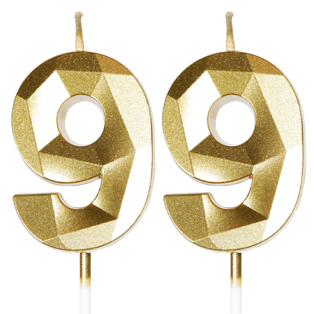 Yiran 50th Birthday Candles, Gold Number 50 Happy Birthday Candles, Cake Topper Decorations for Birthday Party, Wedding Anniversary Celebration Supply — view 203