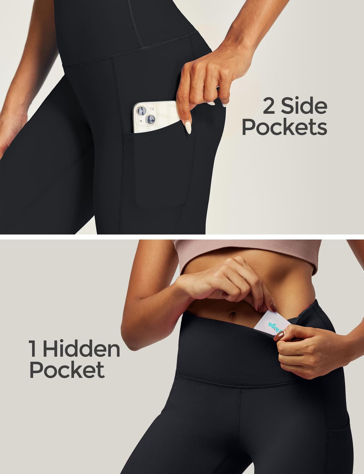 IUGA Yoga Pants with Pockets, Workout Running Leggings with Pockets for Women — view 4