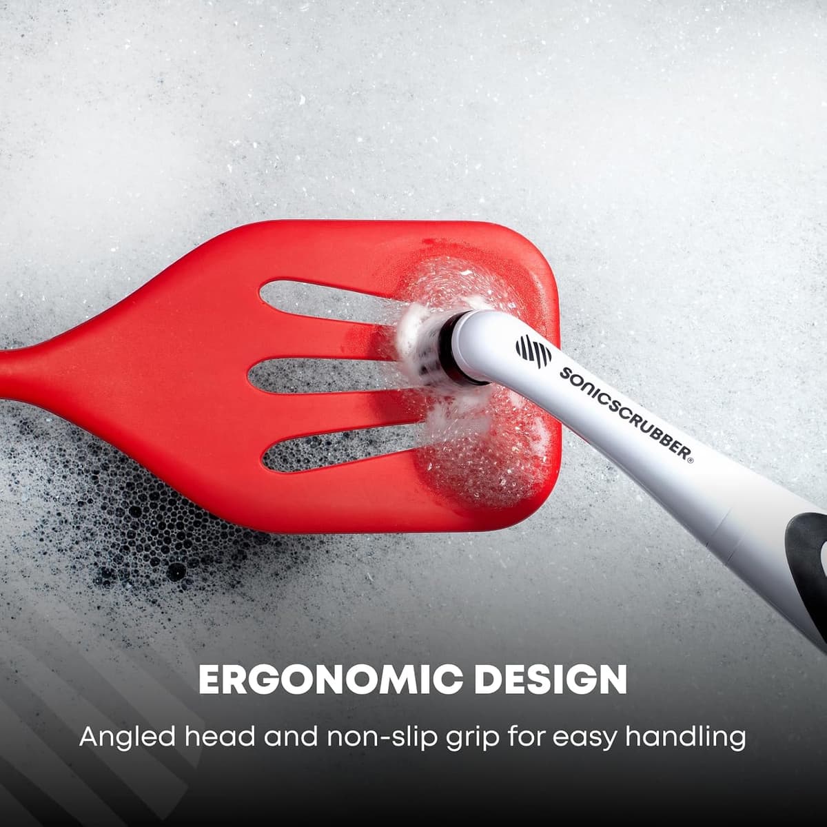 SONICSCRUBBER SonicScrubbers Sonic Scrubber Oscillating Cleaning Tool for the Kitchen and Bathroom, Grout, White — view 4