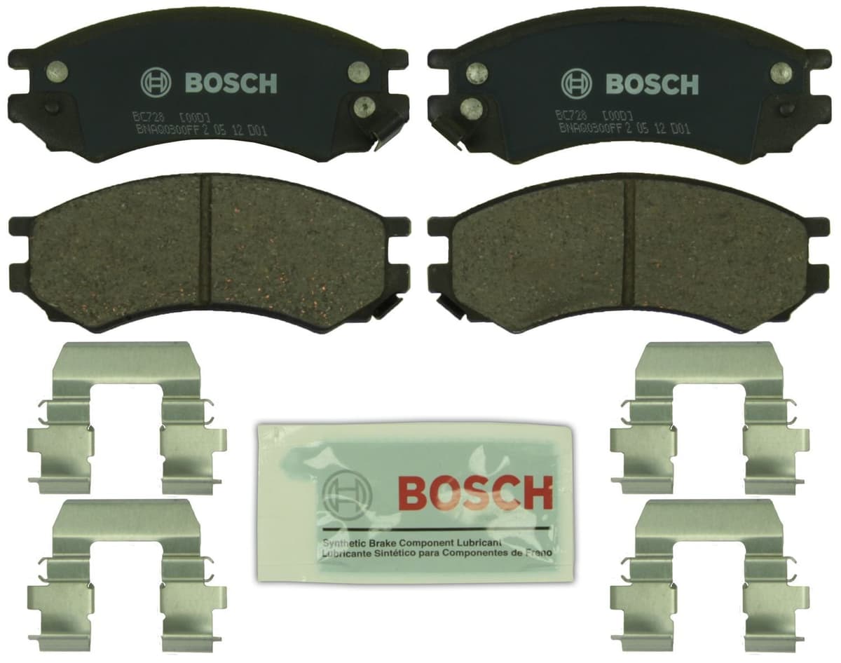 Bosch BC914 QuietCast Premium Ceramic Disc Brake Pad Set For: Acura ILX; Honda Accord, Civic, CR-V, Element, Fit, Front — view 296