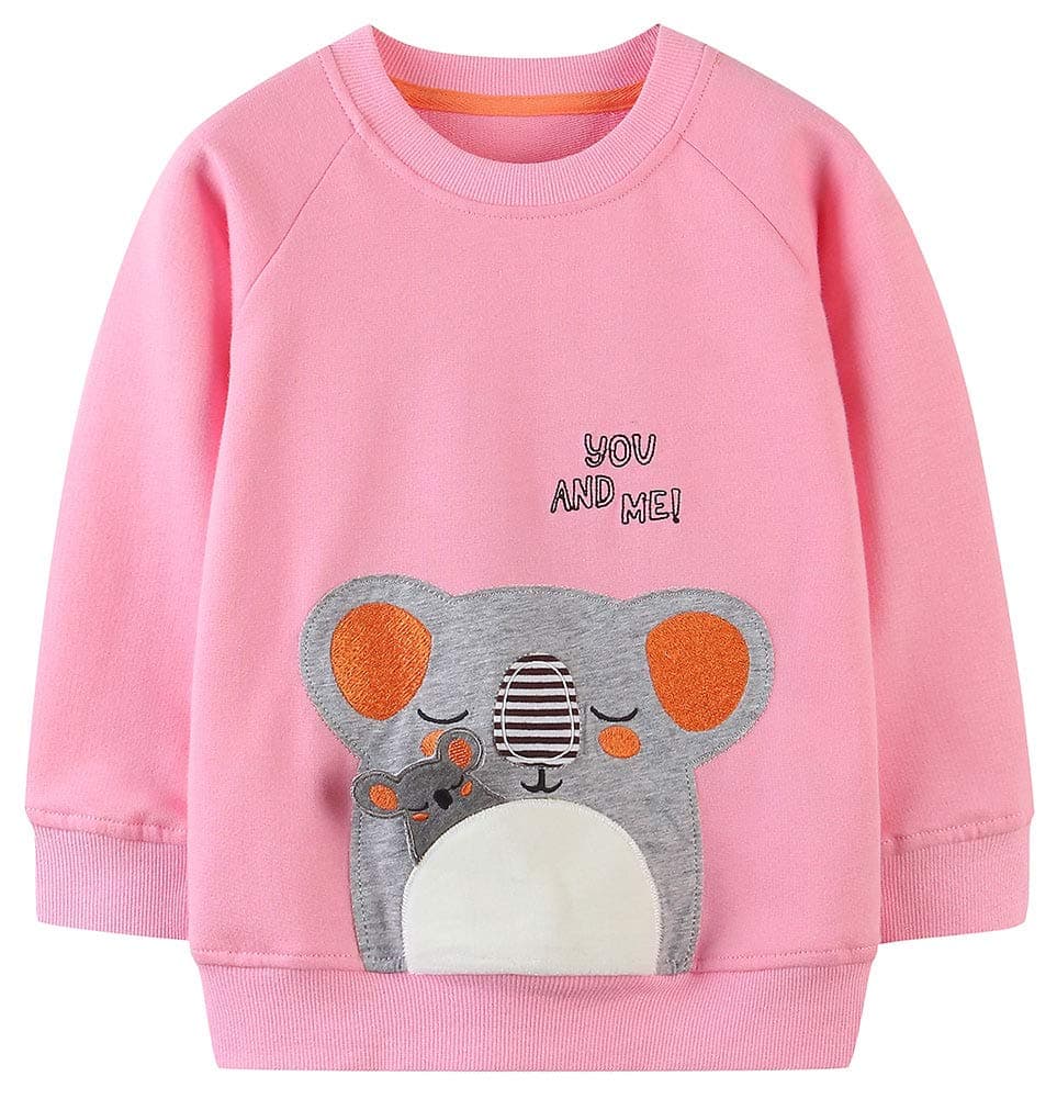Girls Sweatshirt for Kids Cotton Top Casual Jumper Girl T Shirt Toddler Clothes Long Sleeve Pullover Age 1-12 Years