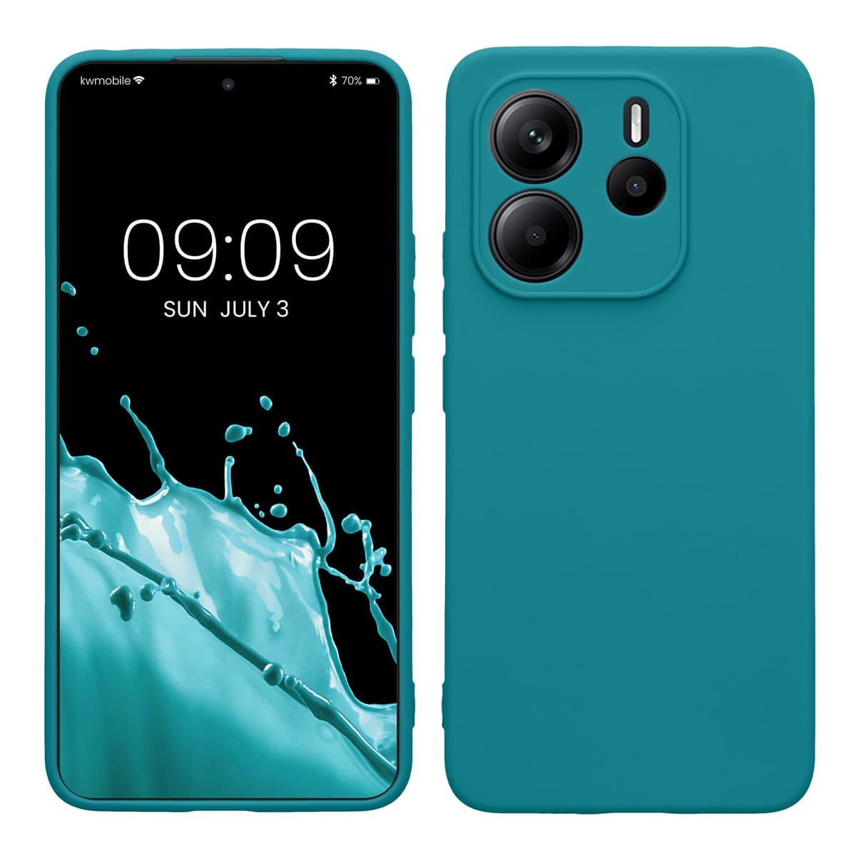 kwmobile Carcasa Compatible con Xiaomi Redmi Note 14 Pro 5G / Poco X7 Funda - Funda Ultrafina de TPU con Bordes elevados - Lavanda Metalizado — view 269