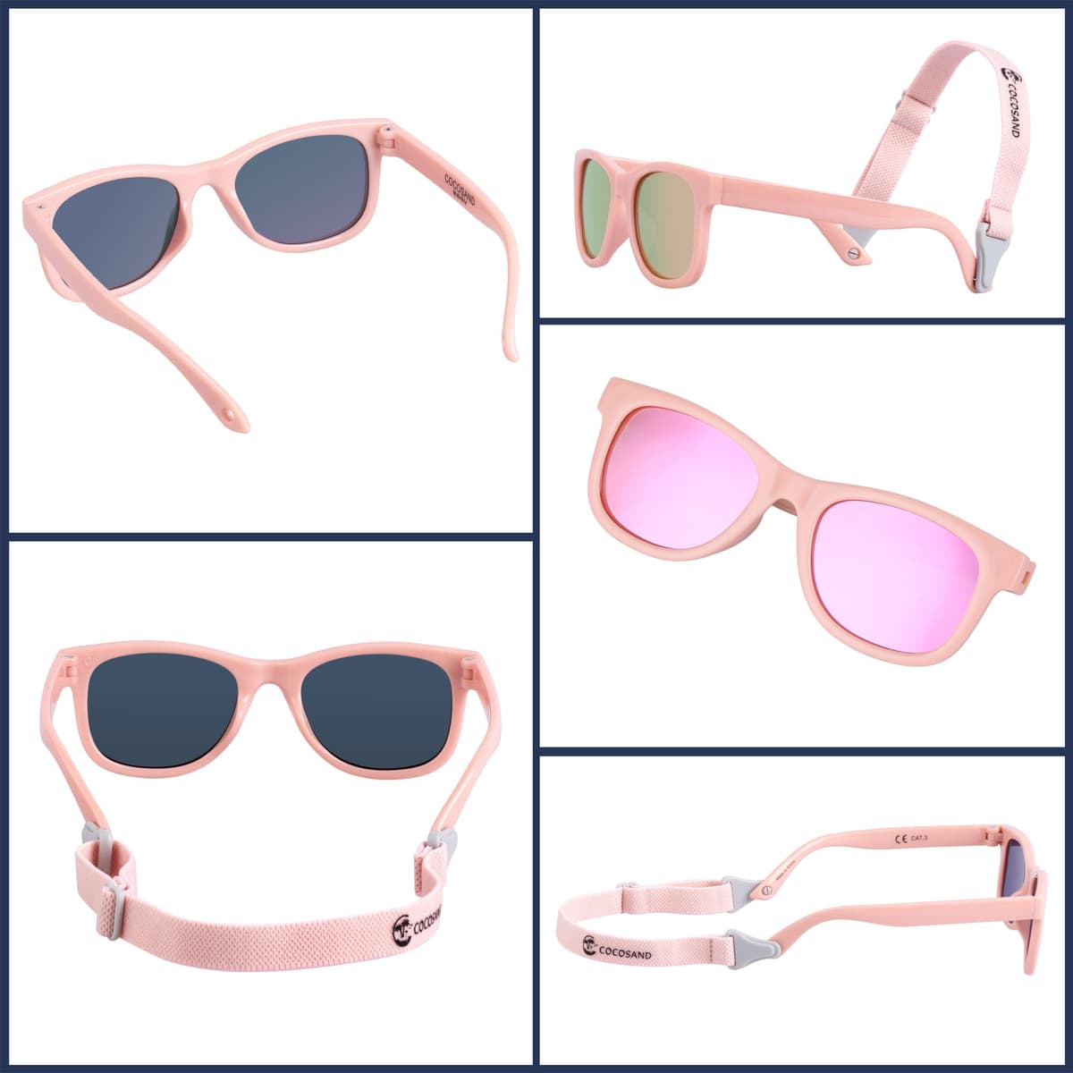 COCOSAND Baby Sunglasses with Strap Polarized Flexible Frame for Toddler Infant Girls Boys Age 0-24 Months — view 8