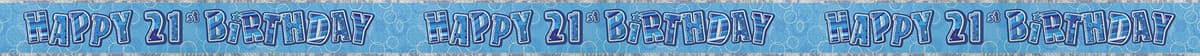 Unique Party 92068 - 9ft Foil Glitz Pink Happy 80th Birthday Banner — view 60