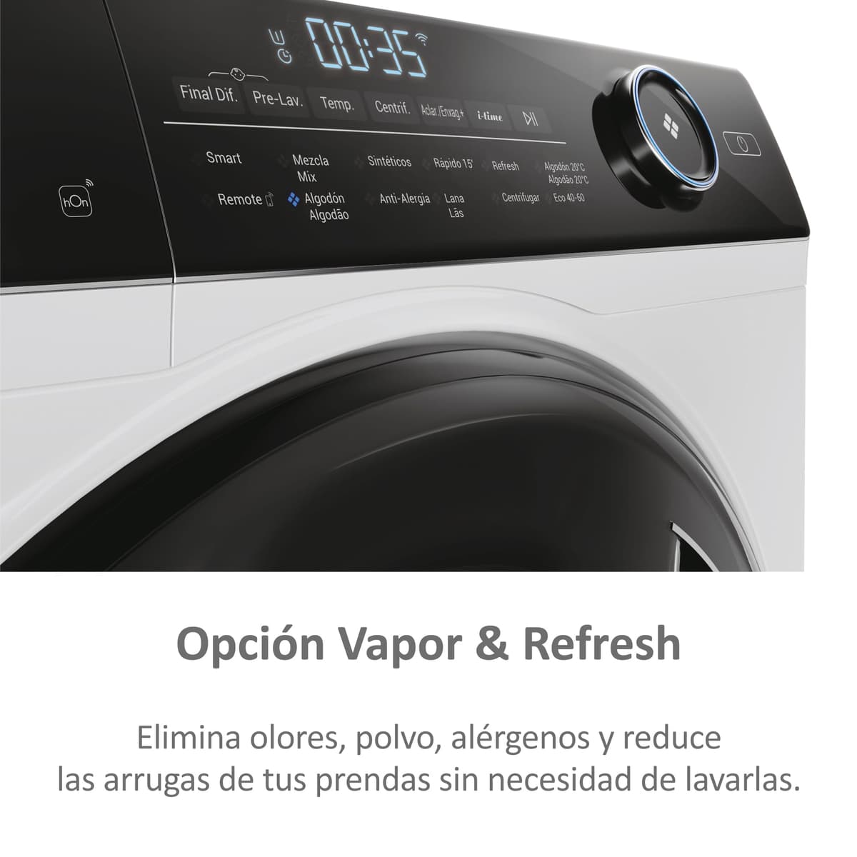 Haier I-Pro Series 5 HW90-B14959EU1IB- Lavadora Carga Frontal 9KG, Función Vapor, Motor Direct Motion, Tratamiento Antibacterias, 1400 RPM, Fin Diferido, Detector Automático de KG, 12 Programas,Blanco — view 4