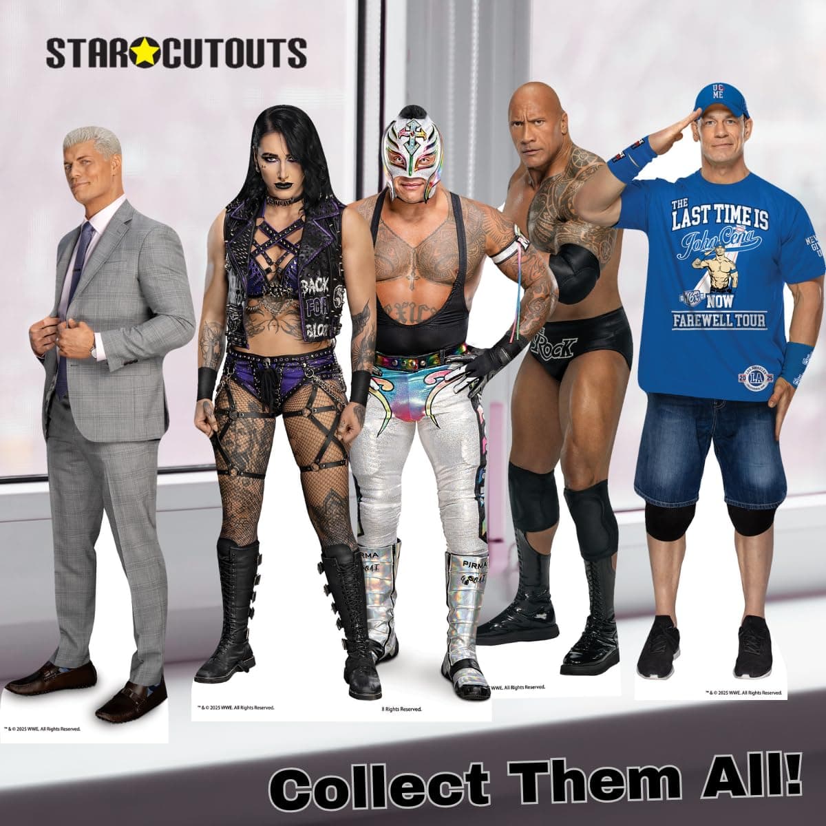 Star Cutouts SC4577 WWE Rhea Ripley 3-Pack Shelf Top Cardboard Cutouts – Wrestling Fan Display, Party Décor & Collector Gift — view 8