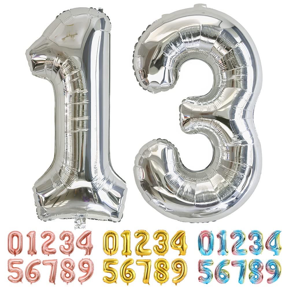 Foil Globo Número 5 Azul 40" (101cm), Inflable Helio o aire, Gigante Numeros 0-9, 10-19, 20-29, 30-100, Grande Globos Decoración para La Boda Aniversario y Cumpleaños Fiestas — view 134