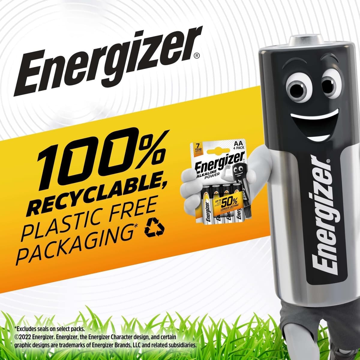 Energizer Alkaline Power - AA Batteries (32 Pack) - Double A Battery 1.5V - Up To 50% Longer Lasting - For Everyday Devices - 100% Recyclable Packaging - 7 Year Shelf-Life [Amazon Exclusive] — view 5