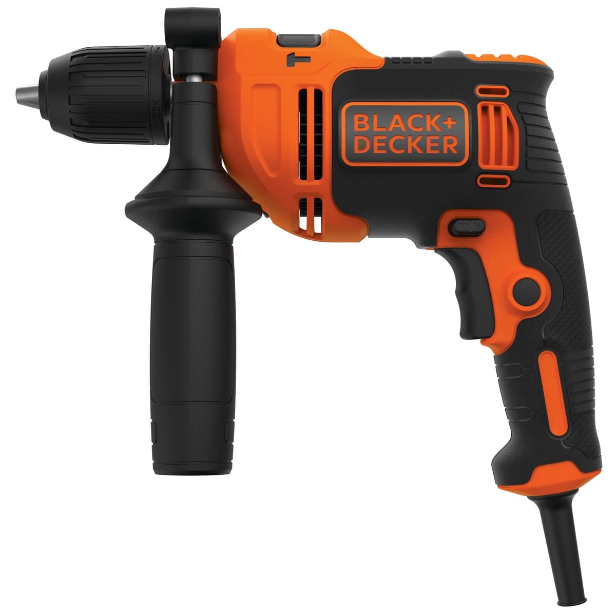 BLACK+DECKER 710W Taladro percutor con cable de alto rendimiento, 0-2800 RPM, con 4 brocas y caja de kits, BEH710K-QS — view 3