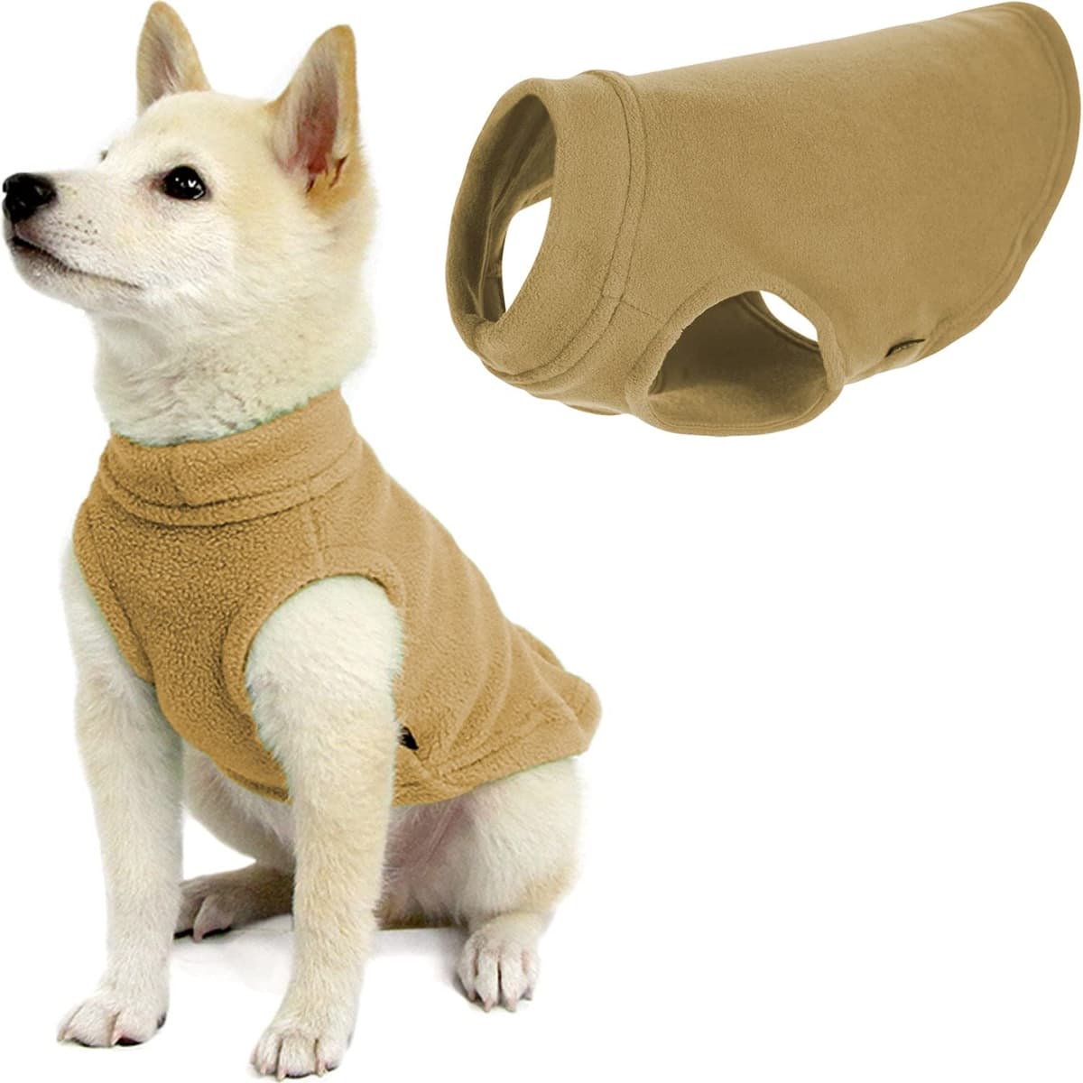 Gooby Stretch Fleece Pull Over Cold Weather Dog Vest, 2X-Large, Black — view 7