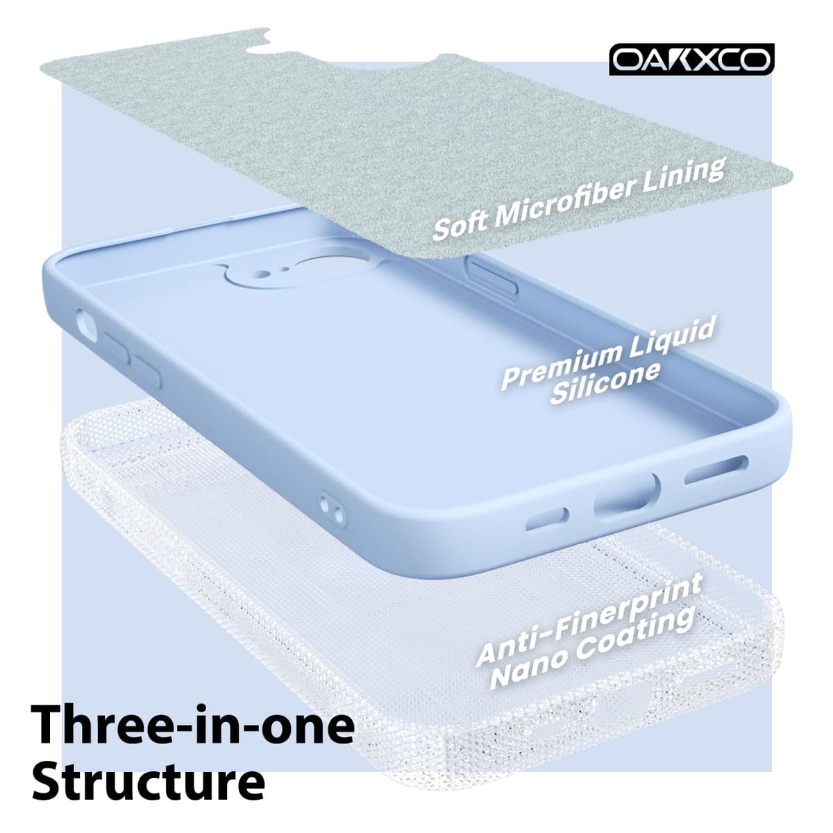 oakxco for iPhone 17 Pro Max Phone Case Liquid Silicone, Cute Thin Slim Grip Soft Rubber Gel for Women Men, Smooth Matte TPU Plain Solid Color Girly Simple Case with Camera Cover, Light Pink — view 1925