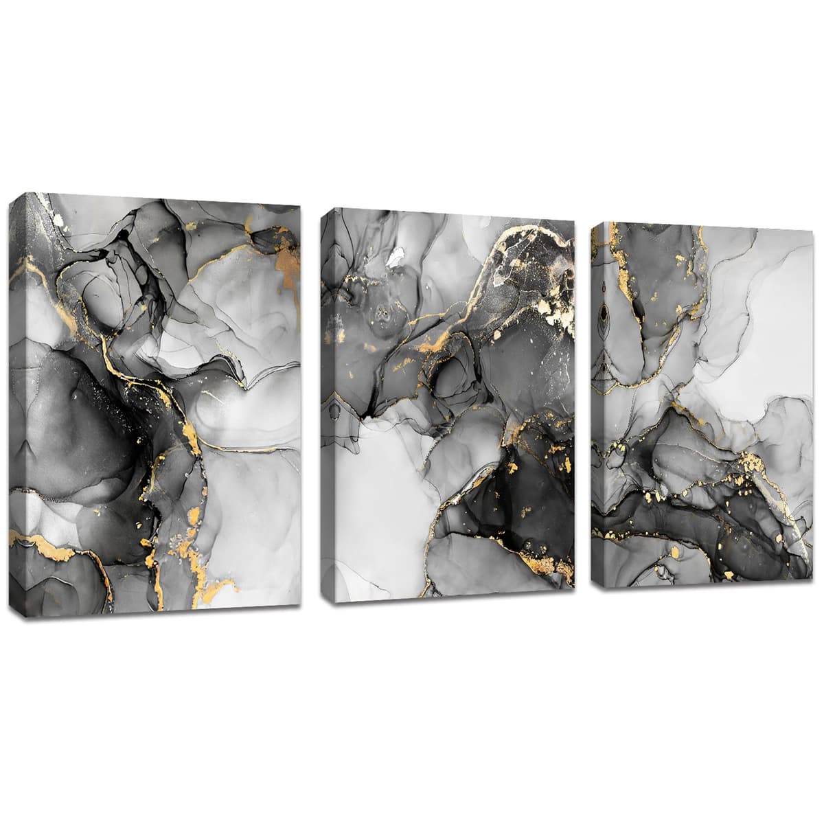 3Pcs Blue Grey Zen Canvas Wall Art, White Lotus Flowers Butterfly Meditation Spiritual Wall Paintings White Lotus Blooming on Stones in Lake Wall Pictures Room Decor for Yoga Spa Room Decor 30x40cmx3 — view 46