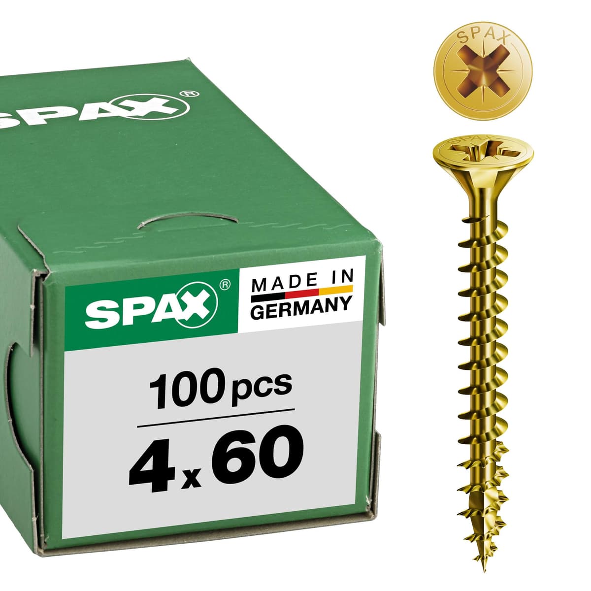 Spax 1081020400253 - Tornillo universal, 4,0 x 25 mm, 200 piezas, cabeza avellanada, cruz receso z 4cut, rosca completa, — view 66