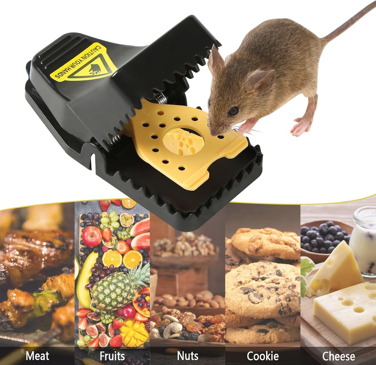 Reusable Mouse Trap, 4 Pack Heavy Duty High Sensitive Mice Catcher, Safe and Effective Rodent Trap for Indoors and Outdoors, Quick and Easy clean Rodent Catcher — view 4