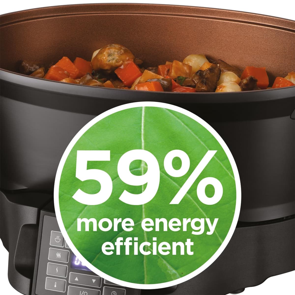 Russell Hobbs Good-to-Go 6.5L Electric Multicooker - 8 Digital functions inc Sear, Slow Cook, Steam, Boil, Keep warm & Roast, Cast aluminium housing, Glass lid, Dishwasher safe parts, 750W, 28270 — view 2